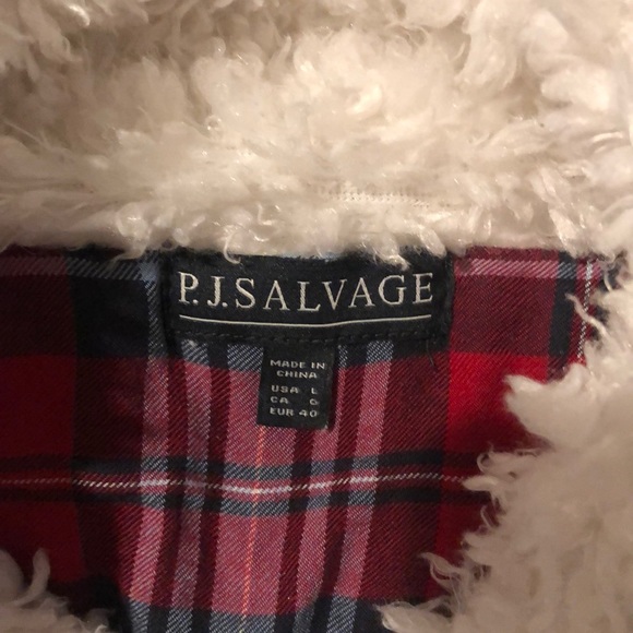 EUC PJ Salvage faux fur teddy bear jacket. Sz L. - Picture 2 of 8